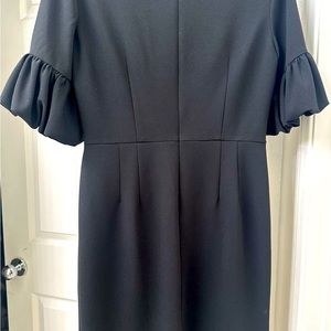 Donna Morgan Princess Black Puffy Sleeve Mini Dress Size 8 NWT